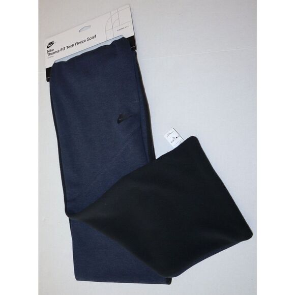 Nike FQ1258 436 Unisex O/S Navy Therma-Fit Tech Fleece Winter Scarf - Picture 2 of 5